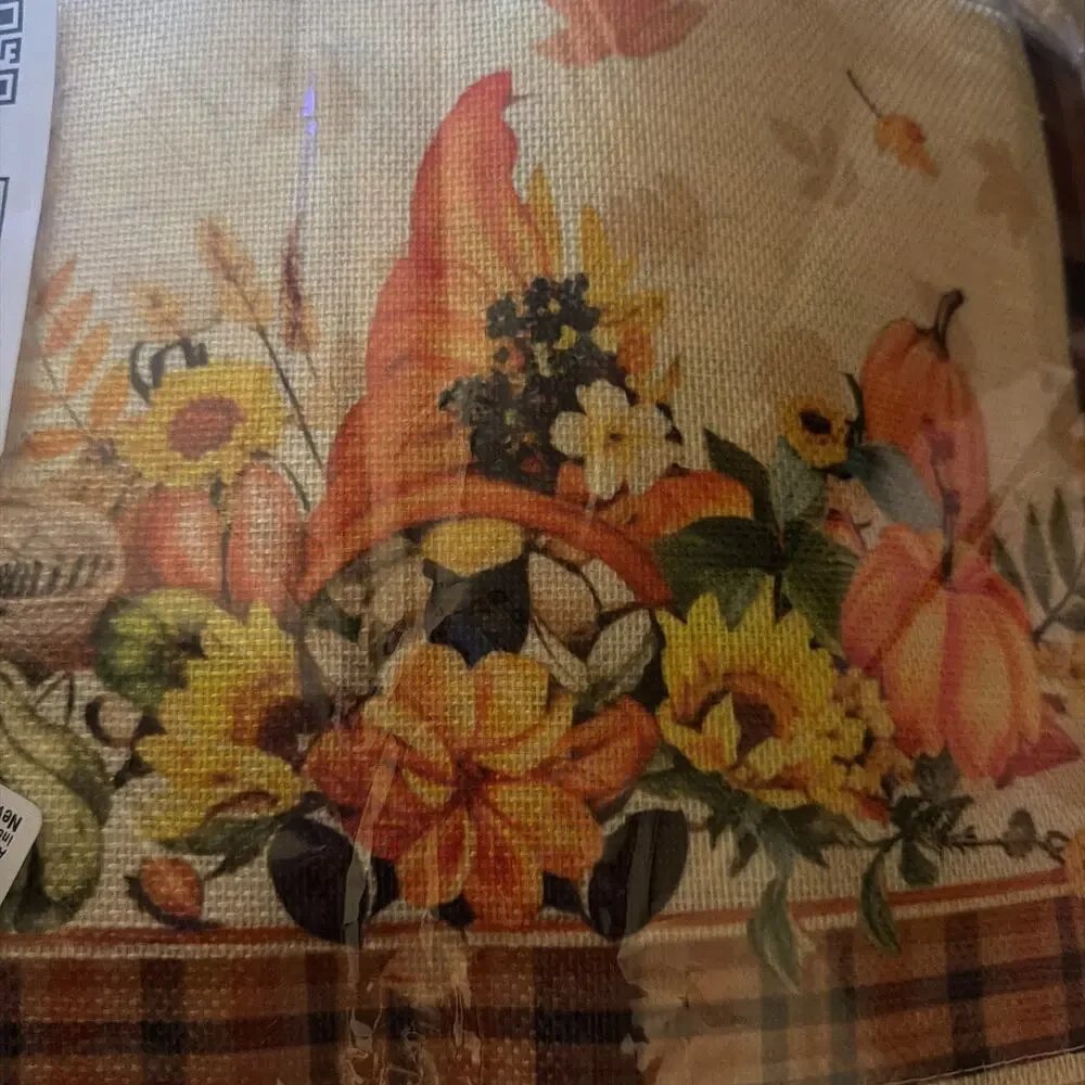 Hello Fall Table Runner Gnome Leaves Seasonal 13X72